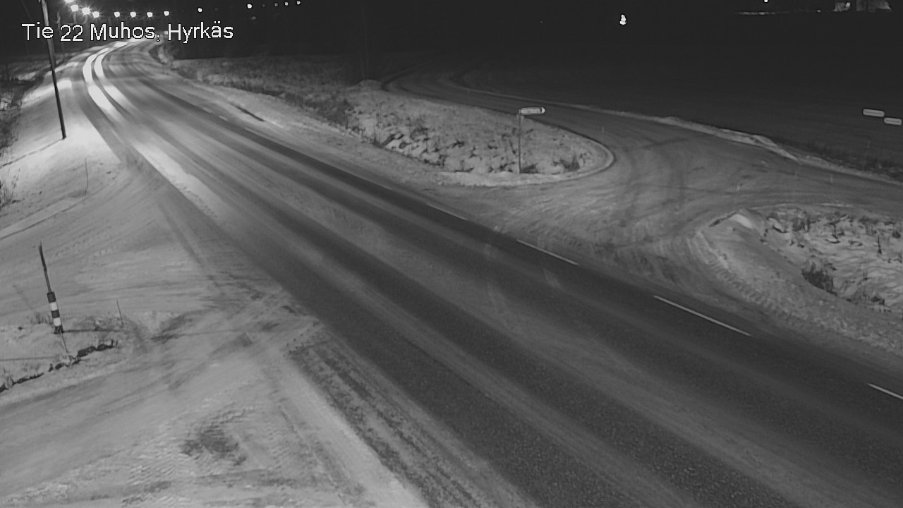 Weather Camera Image Väg 22 Muhos, Hyrkäs, Muhos, Pohjois-Pohjanmaa