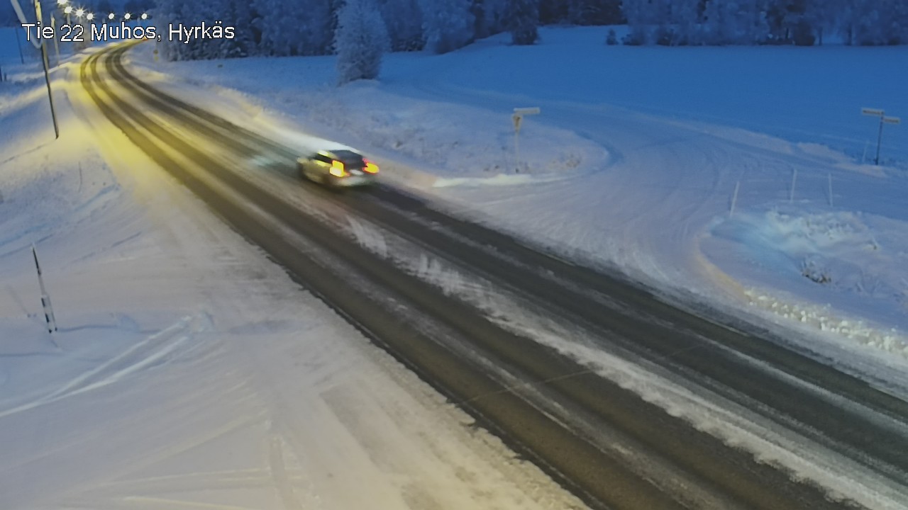 Weather Camera Image Väg 22 Muhos, Hyrkäs, Muhos, Pohjois-Pohjanmaa