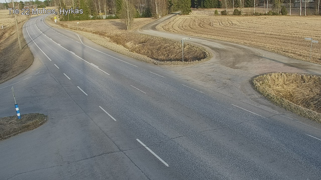 Weather Camera Image Road 22 Muhos, Hyrkäs, Muhos, Pohjois-Pohjanmaa