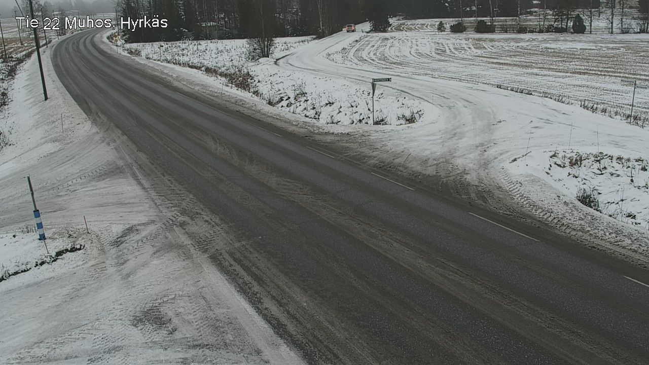 Weather Camera Image Road 22 Muhos, Hyrkäs, Muhos, Pohjois-Pohjanmaa