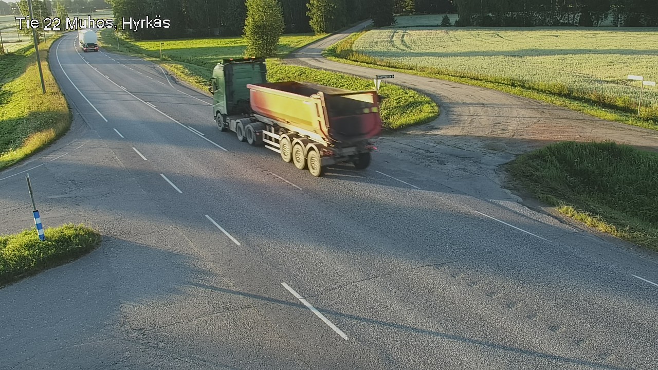 Weather Camera Image Road 22 Muhos, Hyrkäs, Muhos, Pohjois-Pohjanmaa