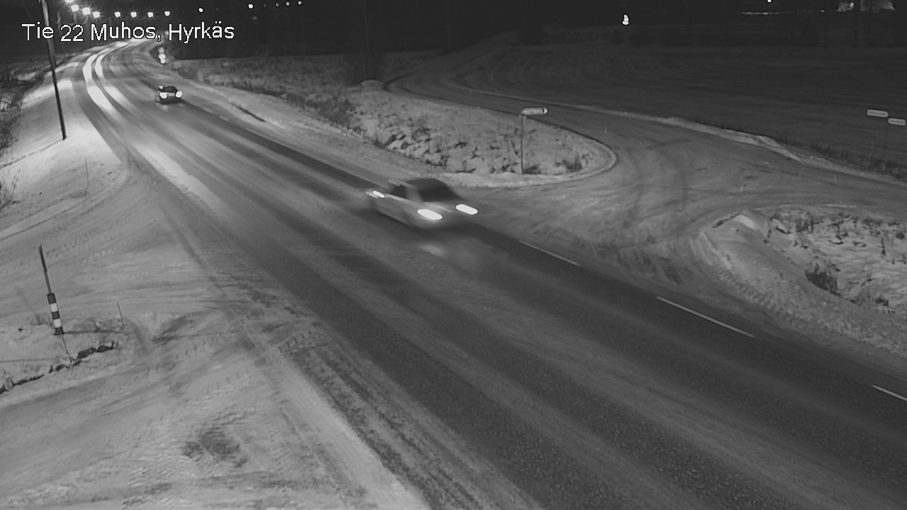 Weather Camera Image Väg 22 Muhos, Hyrkäs, Muhos, Pohjois-Pohjanmaa