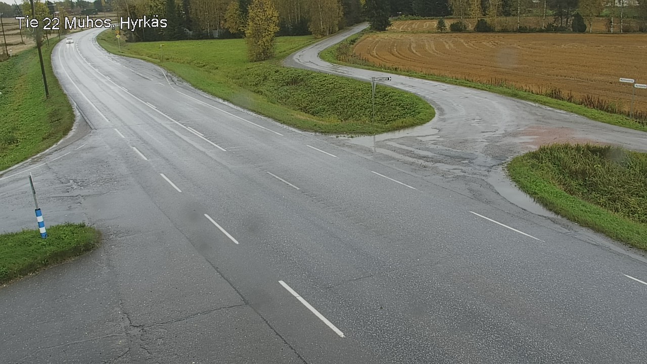 Weather Camera Image Road 22 Muhos, Hyrkäs, Muhos, Pohjois-Pohjanmaa