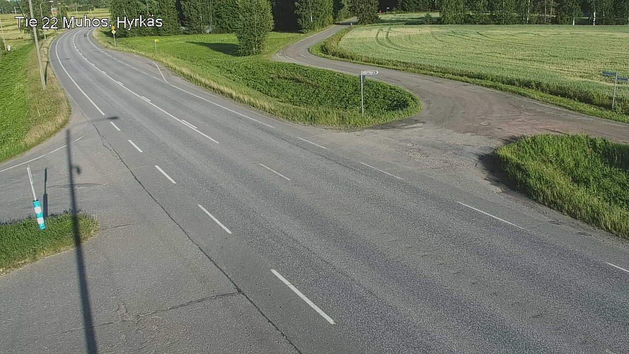 Kelikamerat Kuva Tie 22 Muhos, Hyrkäs, Muhos, Pohjois-Pohjanmaa