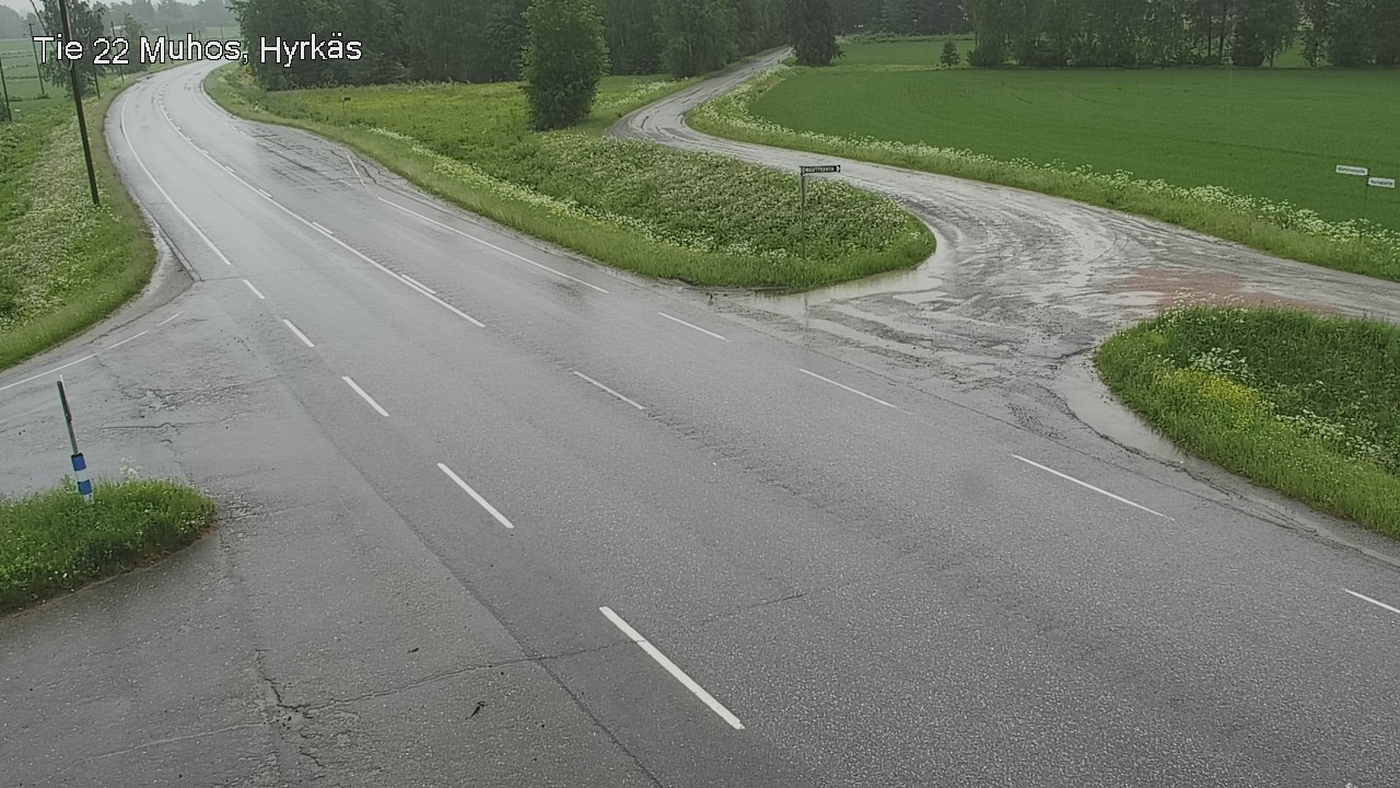 Weather Camera Image Road 22 Muhos, Hyrkäs, Muhos, Pohjois-Pohjanmaa