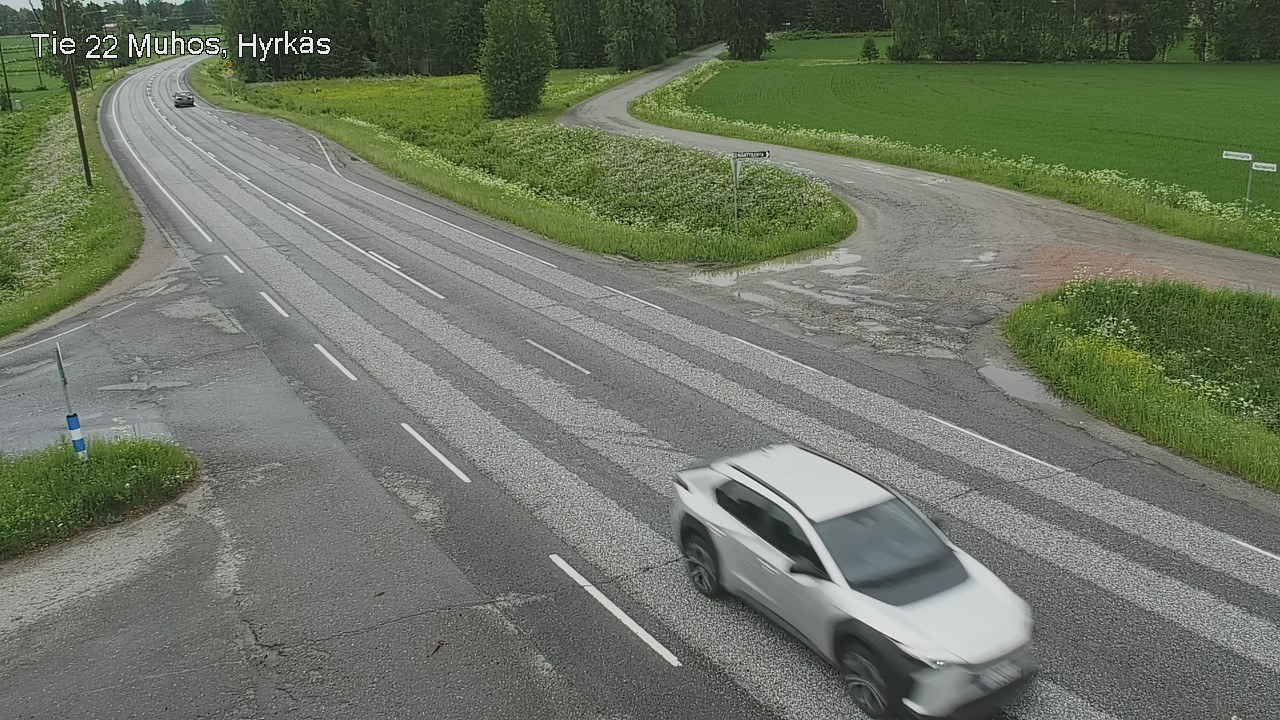 Weather Camera Image Road 22 Muhos, Hyrkäs, Muhos, Pohjois-Pohjanmaa