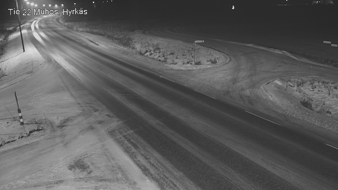 Weather Camera Image Väg 22 Muhos, Hyrkäs, Muhos, Pohjois-Pohjanmaa