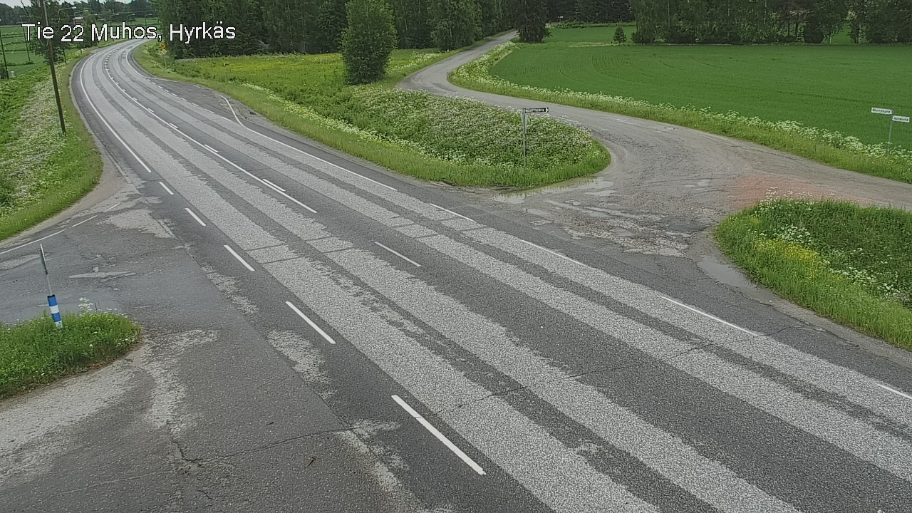 Weather Camera Image Road 22 Muhos, Hyrkäs, Muhos, Pohjois-Pohjanmaa