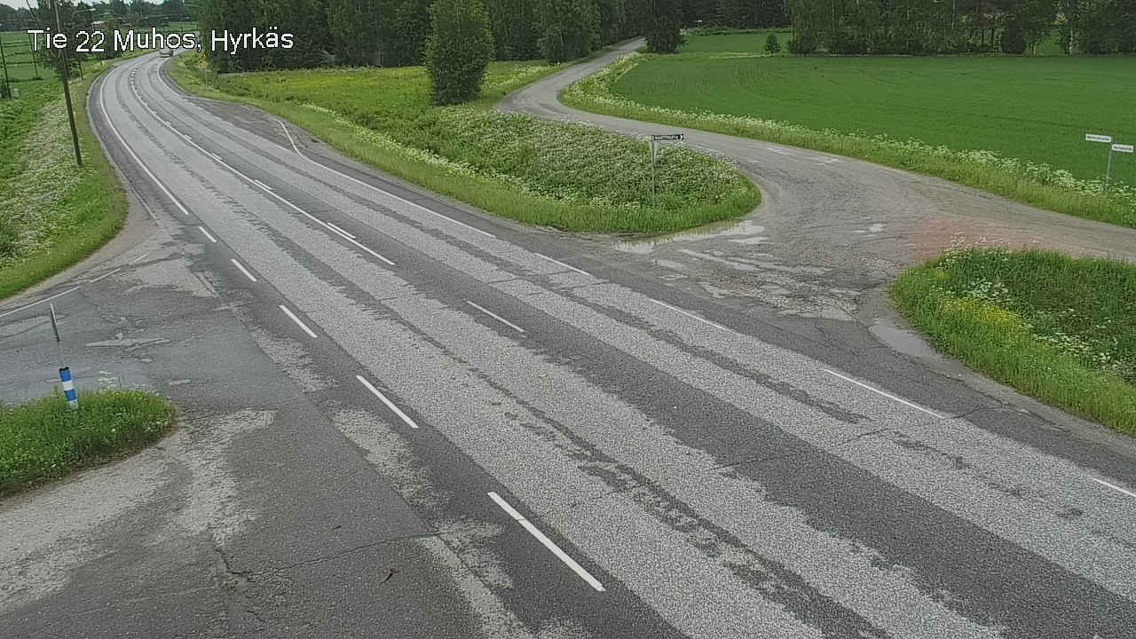 Weather Camera Image Road 22 Muhos, Hyrkäs, Muhos, Pohjois-Pohjanmaa