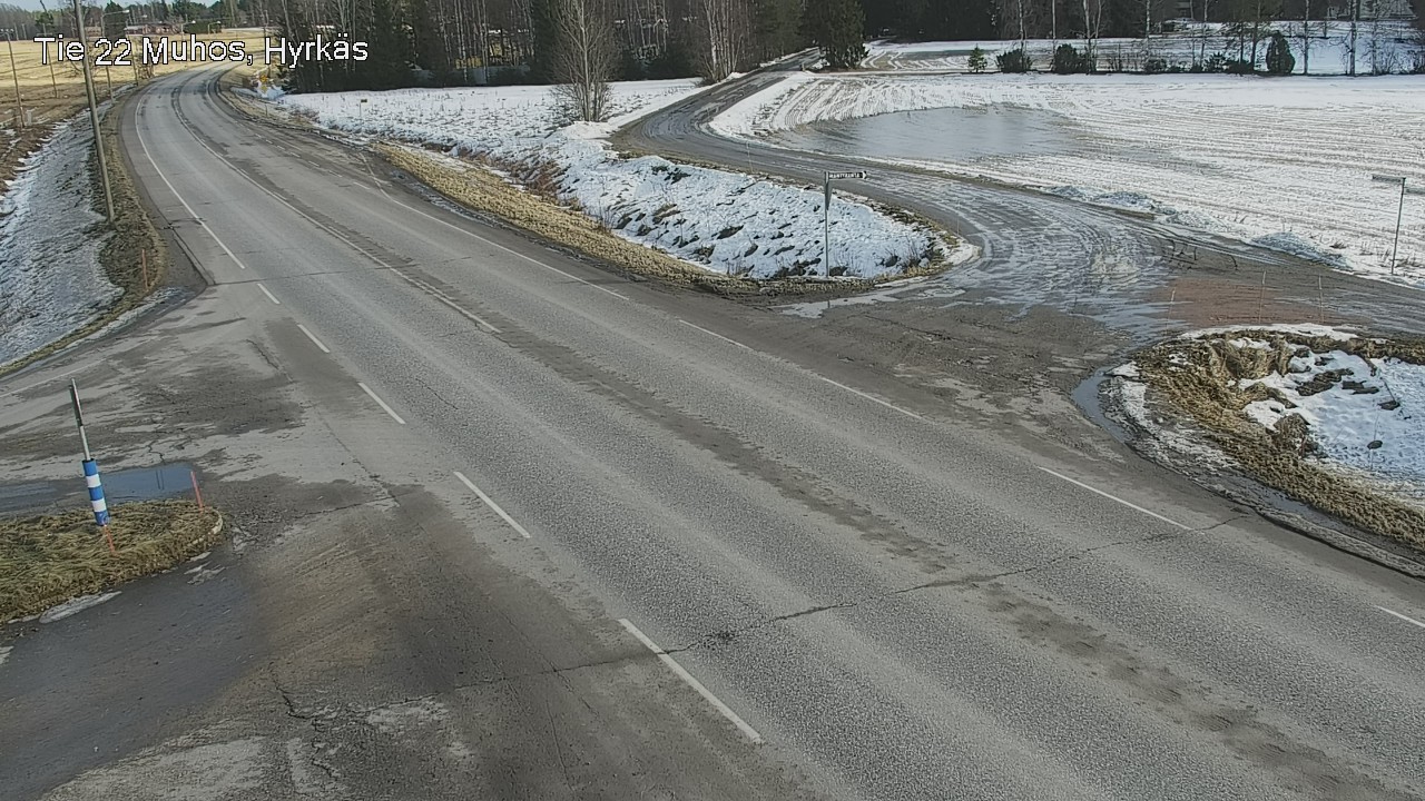 Weather Camera Image Väg 22 Muhos, Hyrkäs, Muhos, Pohjois-Pohjanmaa