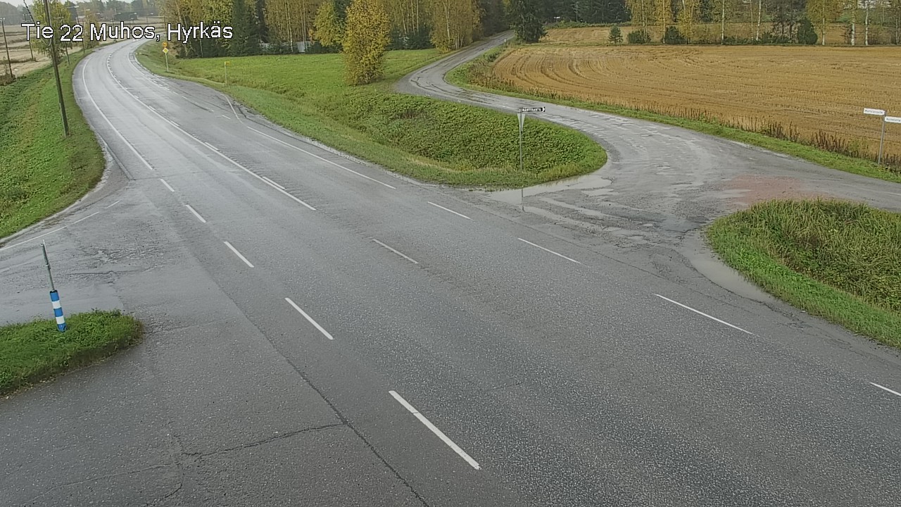 Weather Camera Image Road 22 Muhos, Hyrkäs, Muhos, Pohjois-Pohjanmaa