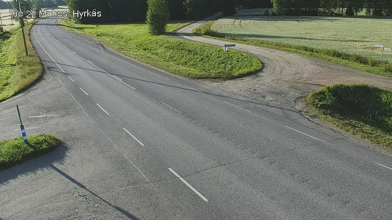 Weather Camera Image Road 22 Muhos, Hyrkäs, Muhos, Pohjois-Pohjanmaa