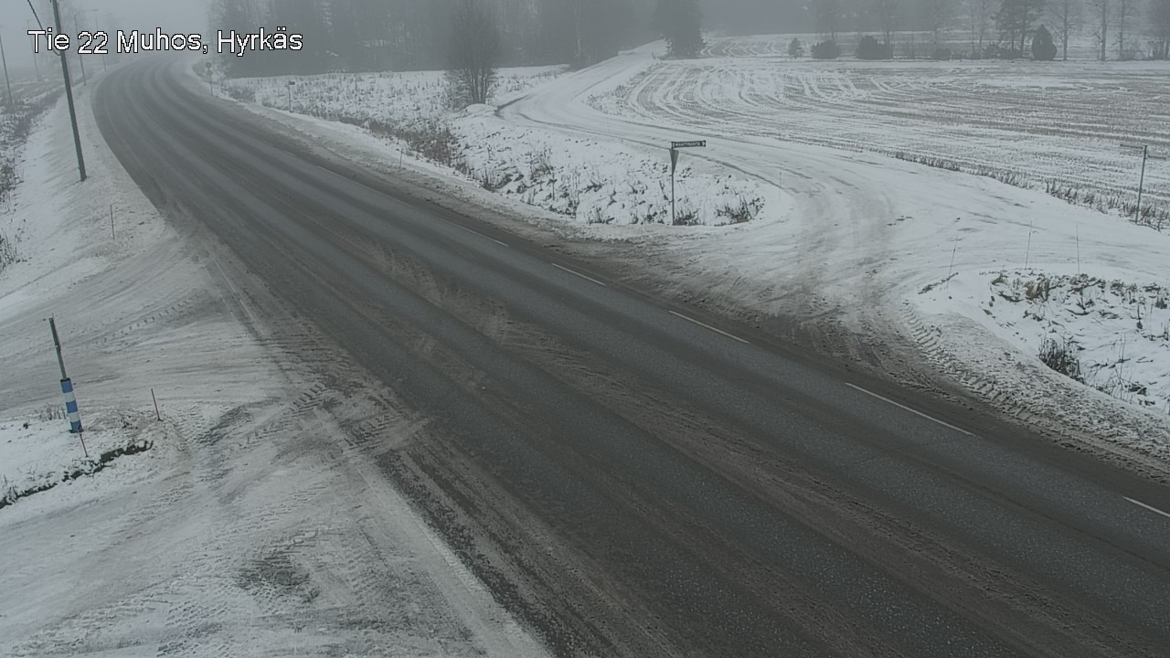 Weather Camera Image Road 22 Muhos, Hyrkäs, Muhos, Pohjois-Pohjanmaa