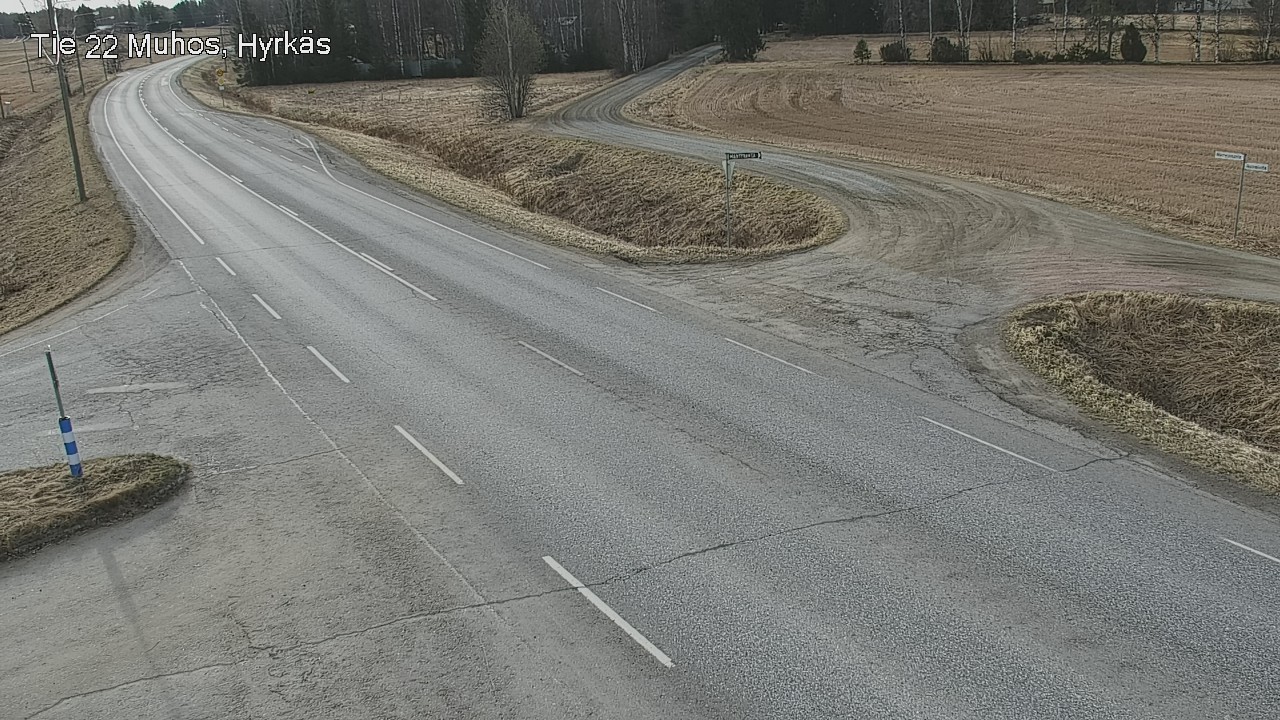 Weather Camera Image Road 22 Muhos, Hyrkäs, Muhos, Pohjois-Pohjanmaa