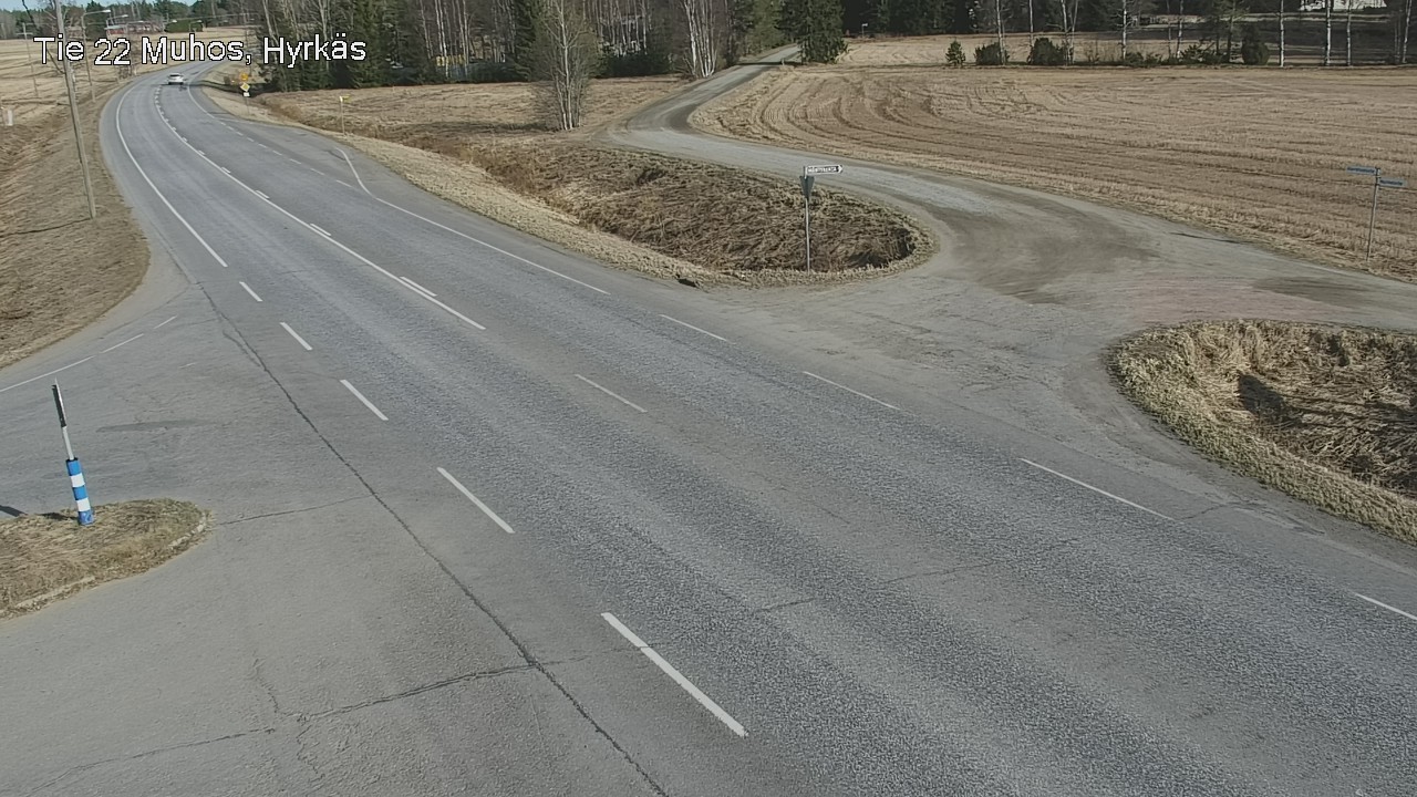 Weather Camera Image Road 22 Muhos, Hyrkäs, Muhos, Pohjois-Pohjanmaa