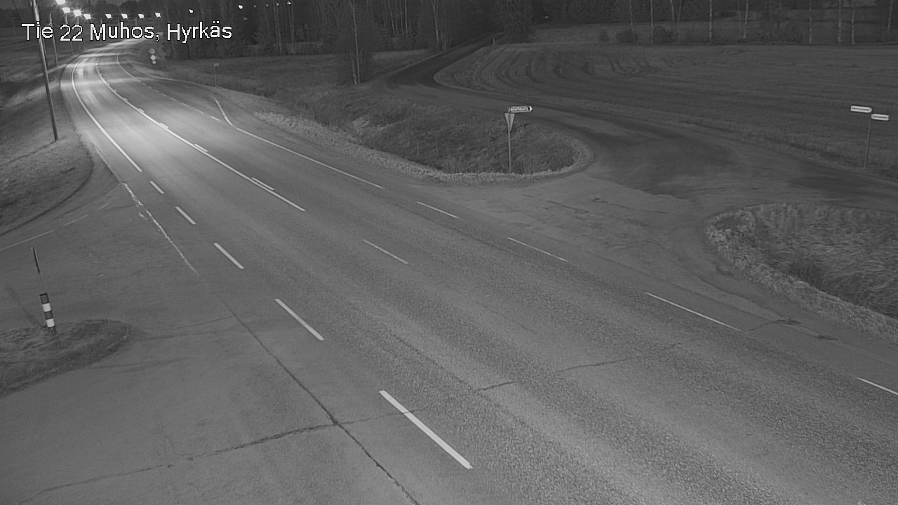 Weather Camera Image Road 22 Muhos, Hyrkäs, Muhos, Pohjois-Pohjanmaa