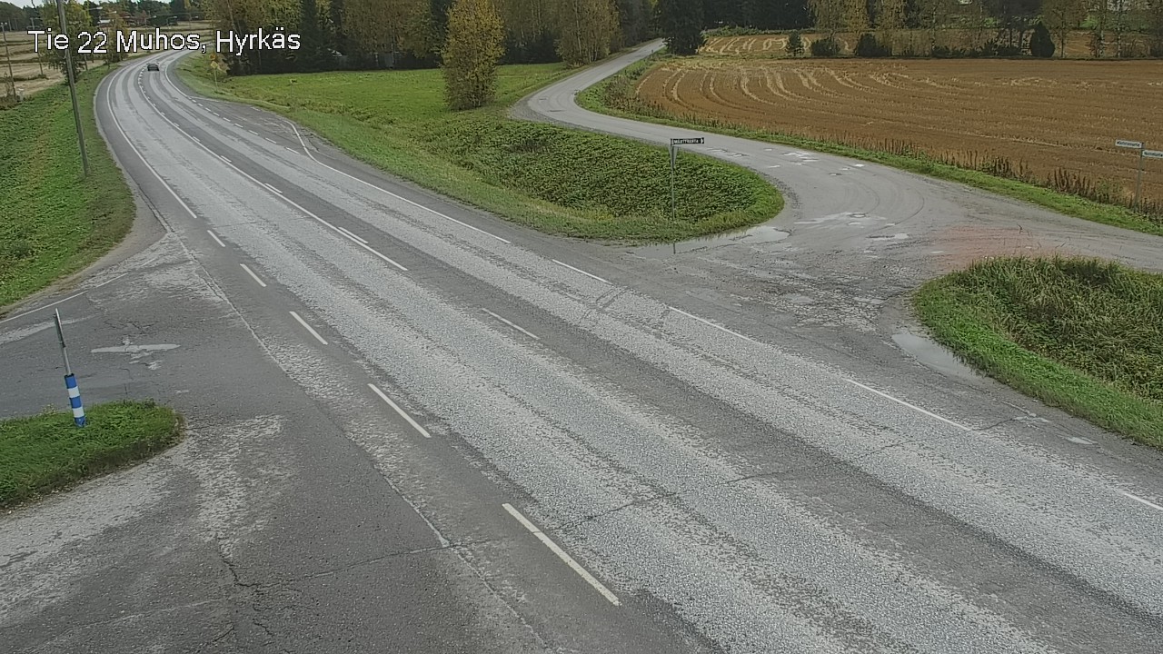 Weather Camera Image Road 22 Muhos, Hyrkäs, Muhos, Pohjois-Pohjanmaa