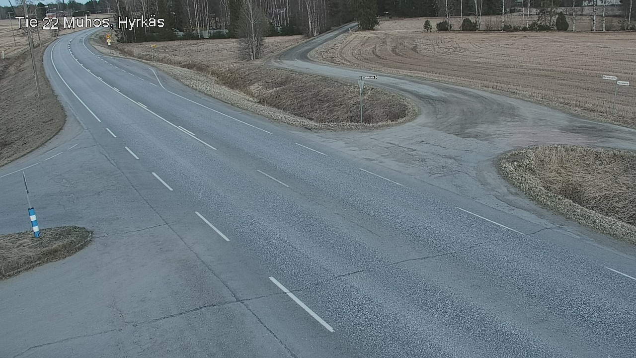 Weather Camera Image Road 22 Muhos, Hyrkäs, Muhos, Pohjois-Pohjanmaa