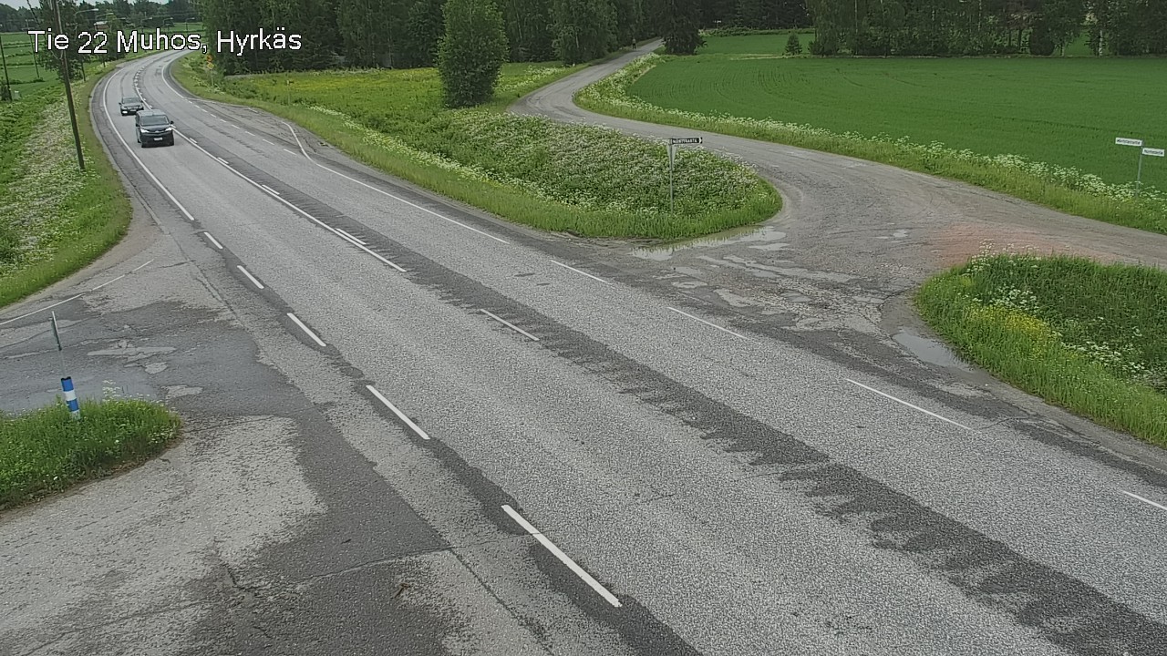 Weather Camera Image Road 22 Muhos, Hyrkäs, Muhos, Pohjois-Pohjanmaa