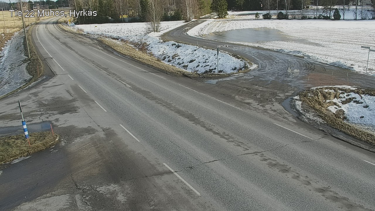 Weather Camera Image Väg 22 Muhos, Hyrkäs, Muhos, Pohjois-Pohjanmaa
