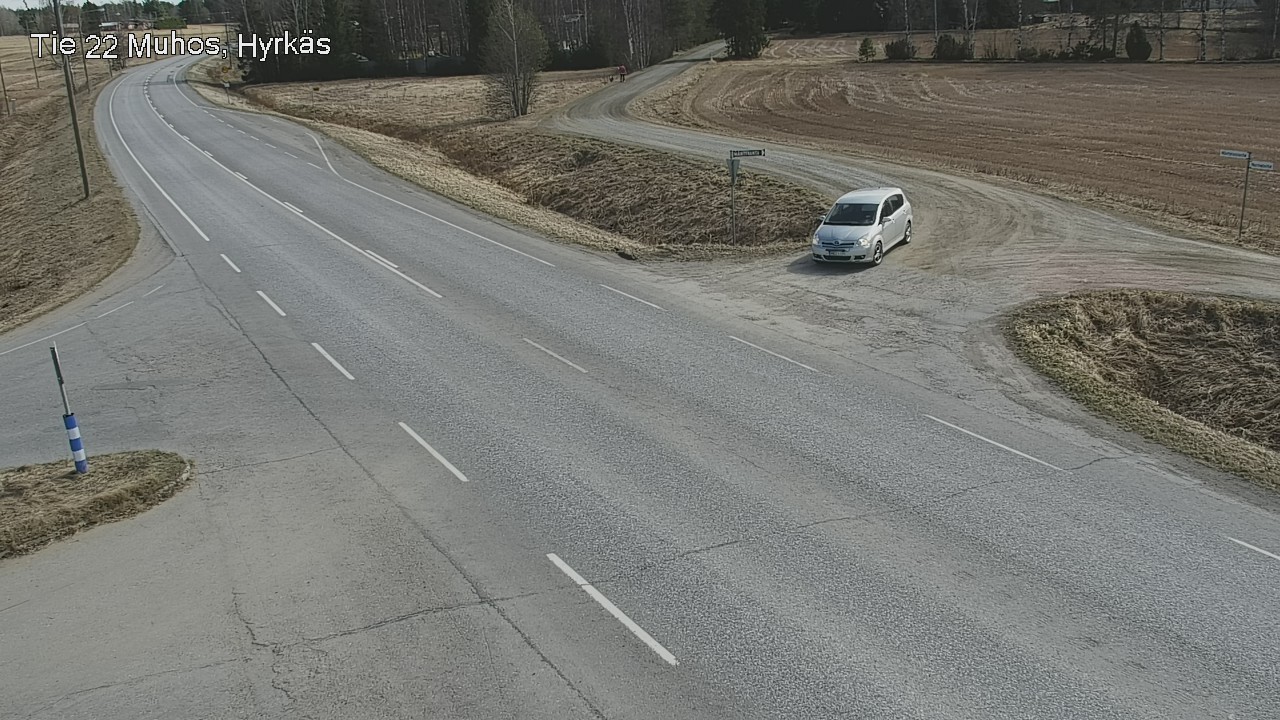 Weather Camera Image Väg 22 Muhos, Hyrkäs, Muhos, Pohjois-Pohjanmaa