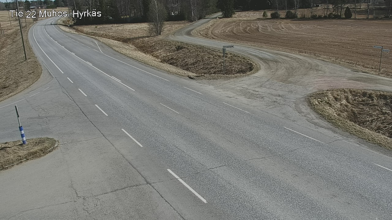 Weather Camera Image Road 22 Muhos, Hyrkäs, Muhos, Pohjois-Pohjanmaa