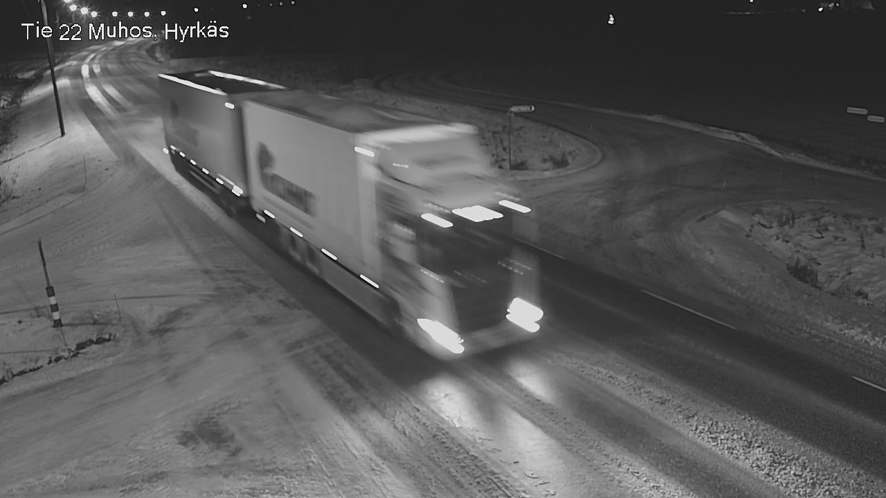 Weather Camera Image Väg 22 Muhos, Hyrkäs, Muhos, Pohjois-Pohjanmaa