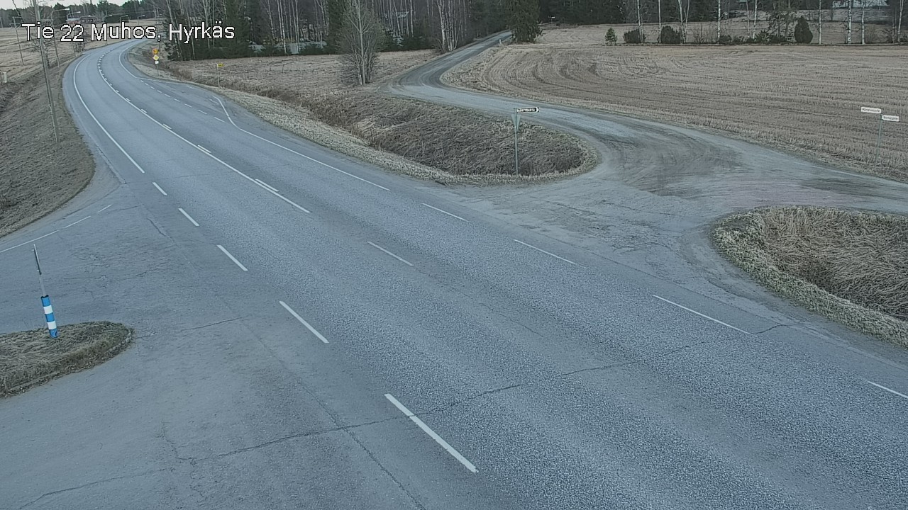 Weather Camera Image Road 22 Muhos, Hyrkäs, Muhos, Pohjois-Pohjanmaa