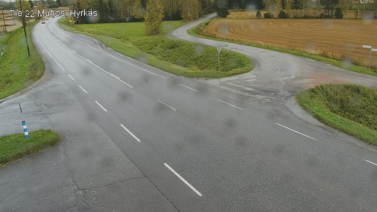 Weather Camera Image Väg 22 Muhos, Hyrkäs, Muhos, Pohjois-Pohjanmaa