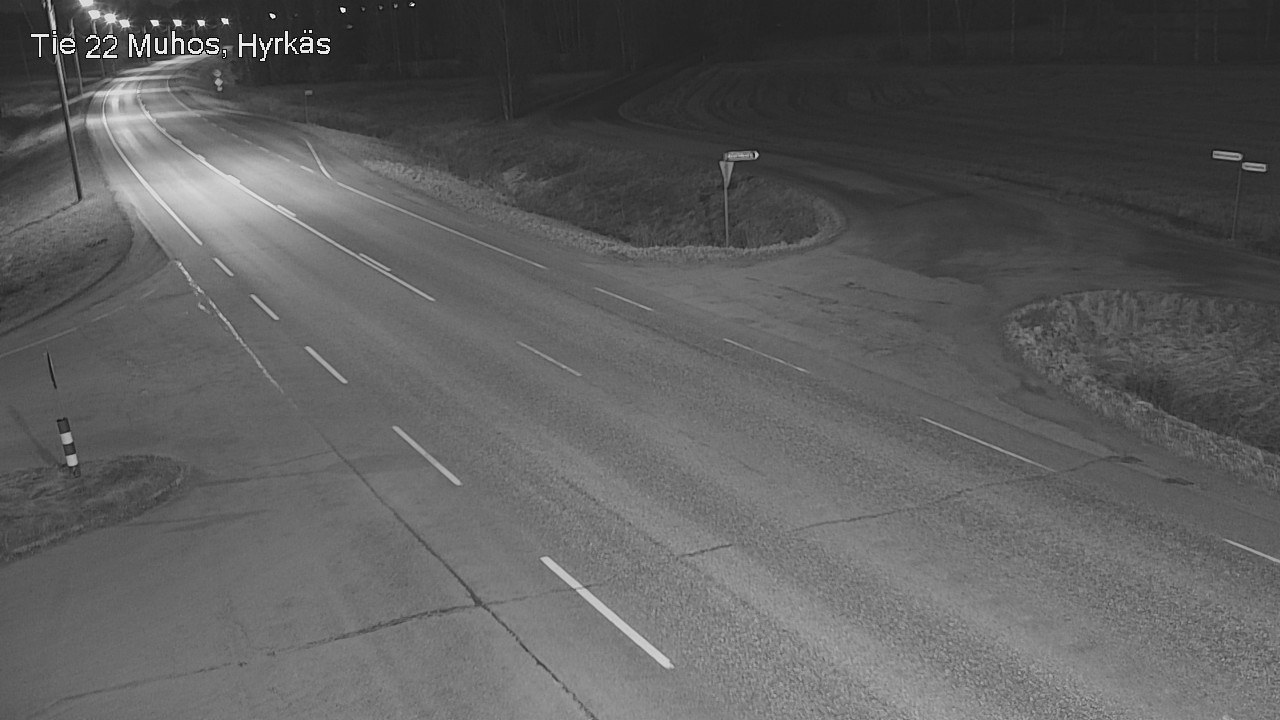 Weather Camera Image Road 22 Muhos, Hyrkäs, Muhos, Pohjois-Pohjanmaa