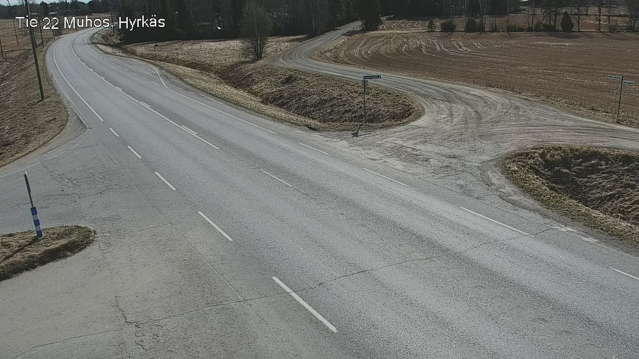 Weather Camera Image Väg 22 Muhos, Hyrkäs, Muhos, Pohjois-Pohjanmaa