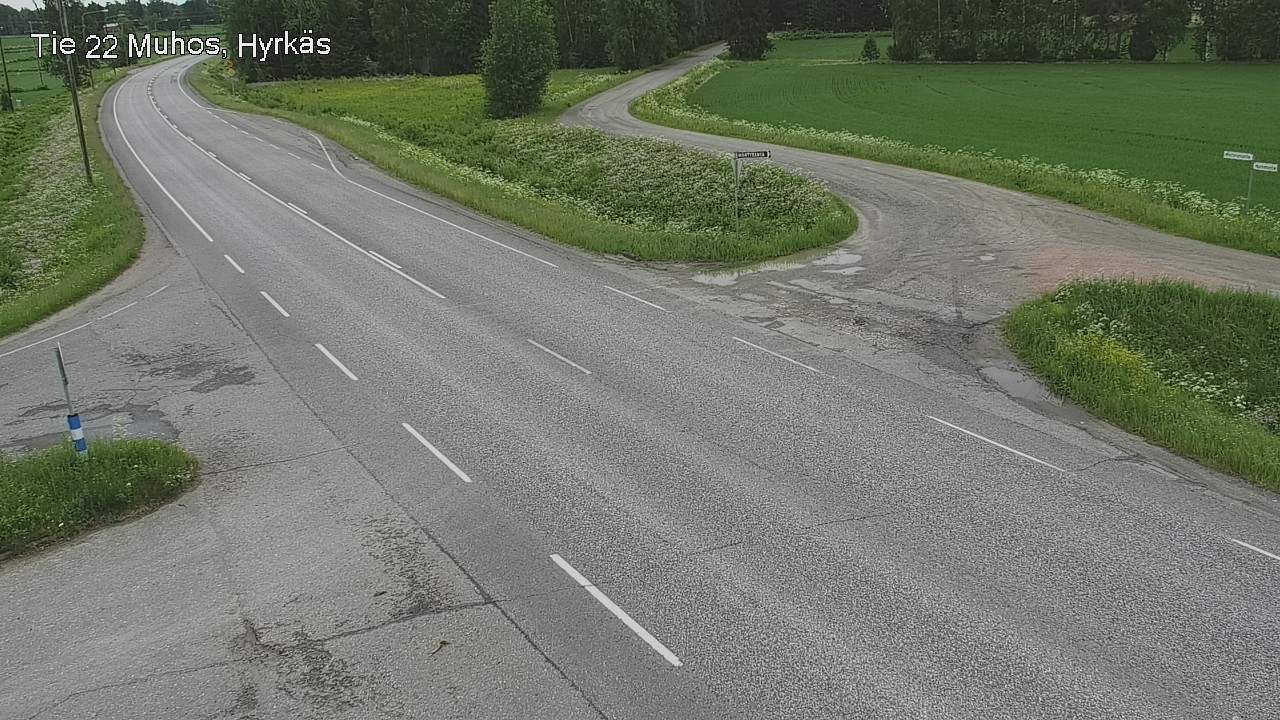 Weather Camera Image Road 22 Muhos, Hyrkäs, Muhos, Pohjois-Pohjanmaa