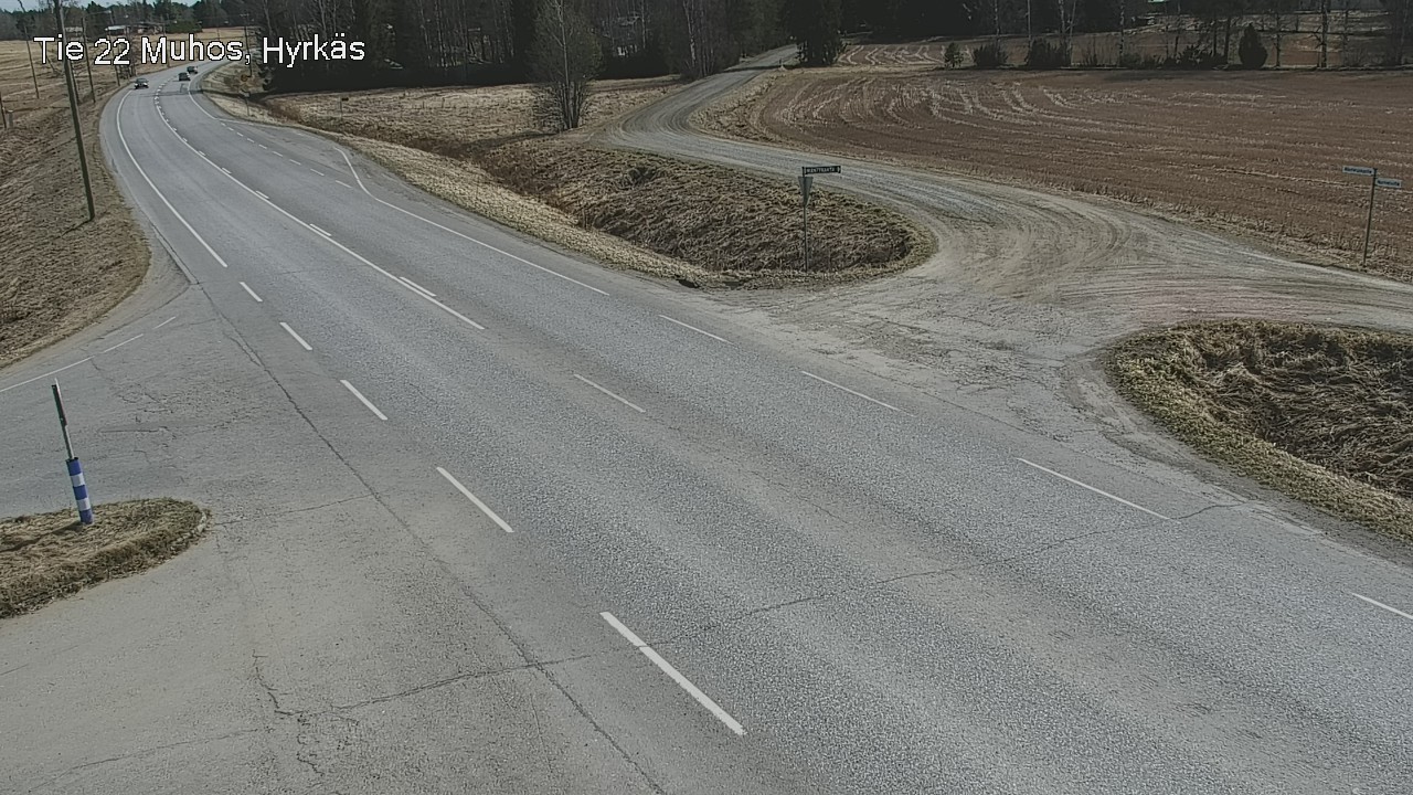 Weather Camera Image Väg 22 Muhos, Hyrkäs, Muhos, Pohjois-Pohjanmaa