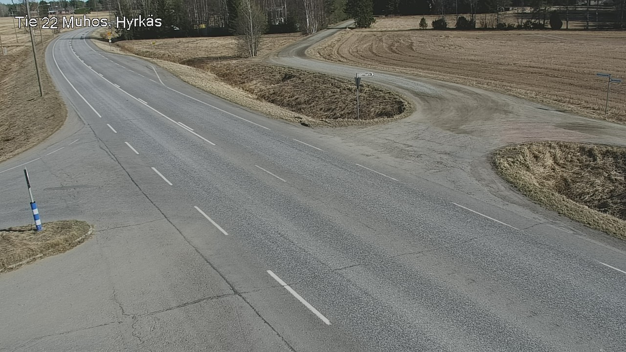 Weather Camera Image Road 22 Muhos, Hyrkäs, Muhos, Pohjois-Pohjanmaa