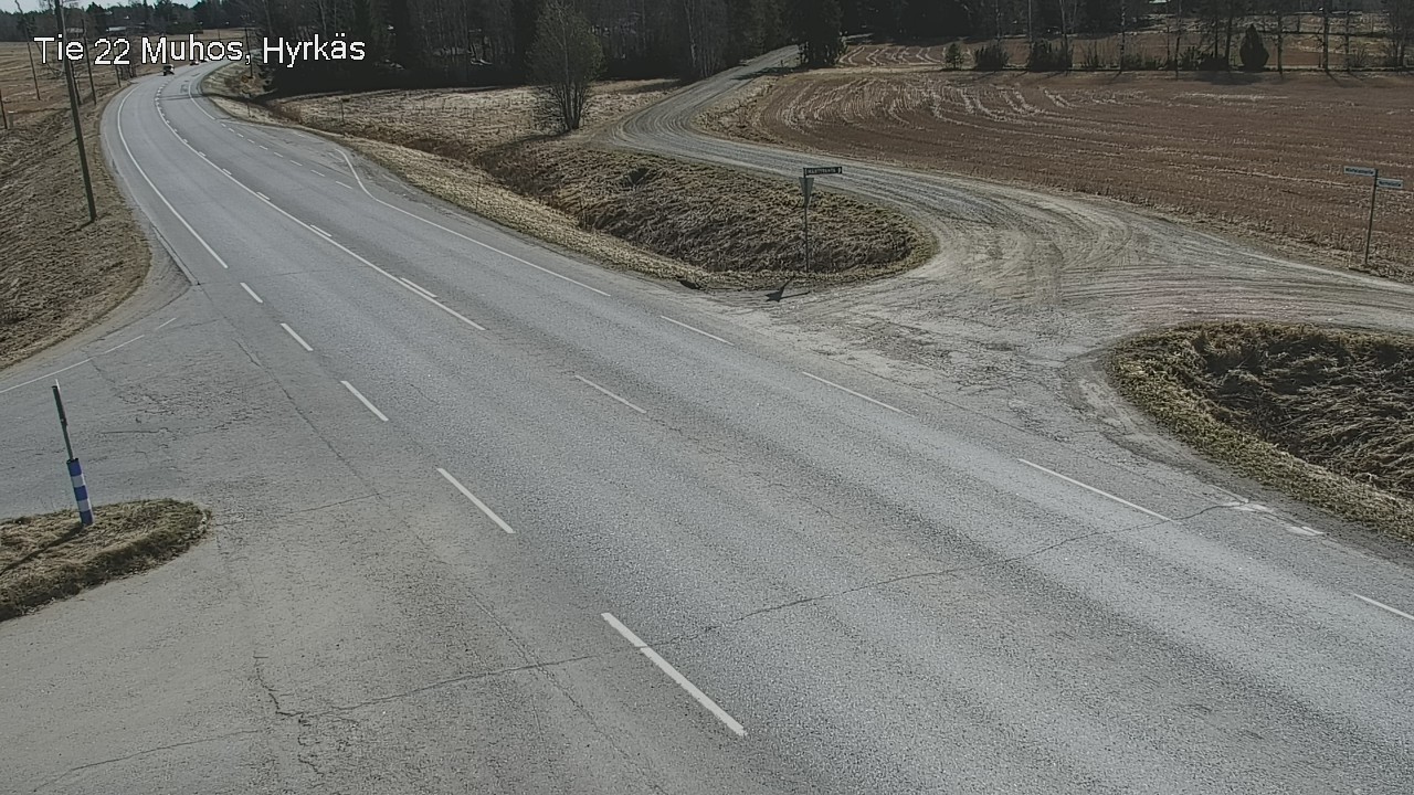 Weather Camera Image Väg 22 Muhos, Hyrkäs, Muhos, Pohjois-Pohjanmaa