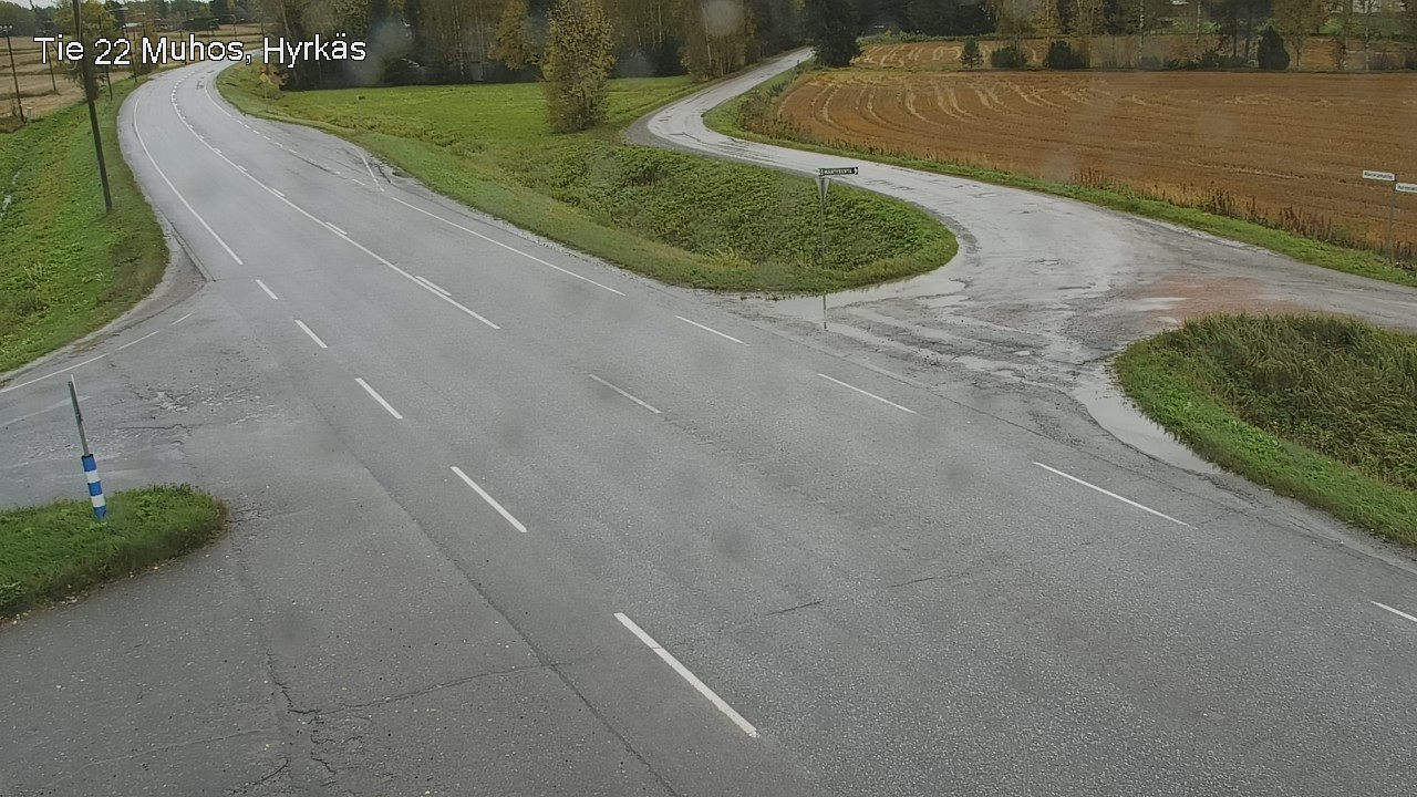 Weather Camera Image Väg 22 Muhos, Hyrkäs, Muhos, Pohjois-Pohjanmaa