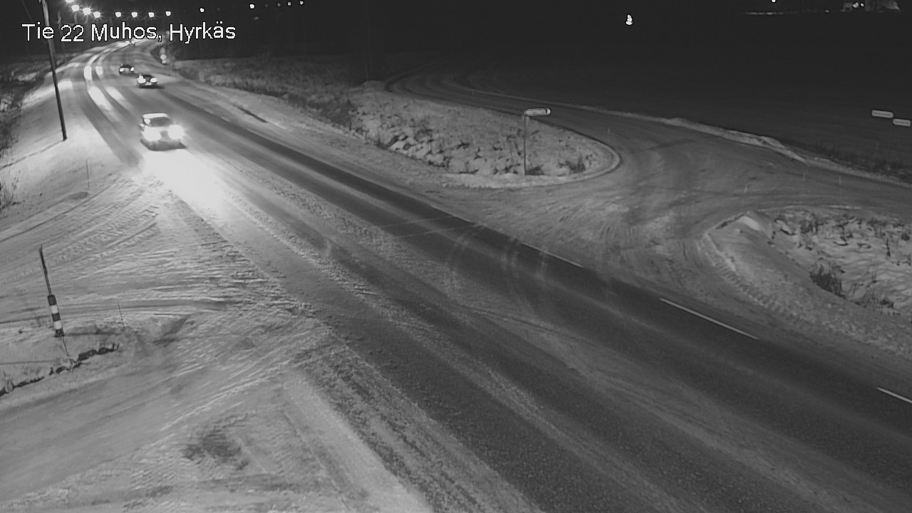 Weather Camera Image Väg 22 Muhos, Hyrkäs, Muhos, Pohjois-Pohjanmaa