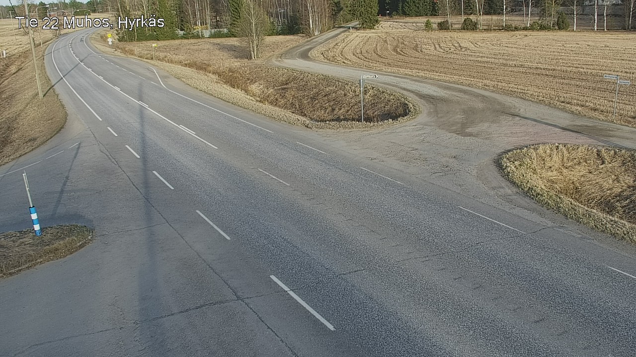 Weather Camera Image Road 22 Muhos, Hyrkäs, Muhos, Pohjois-Pohjanmaa