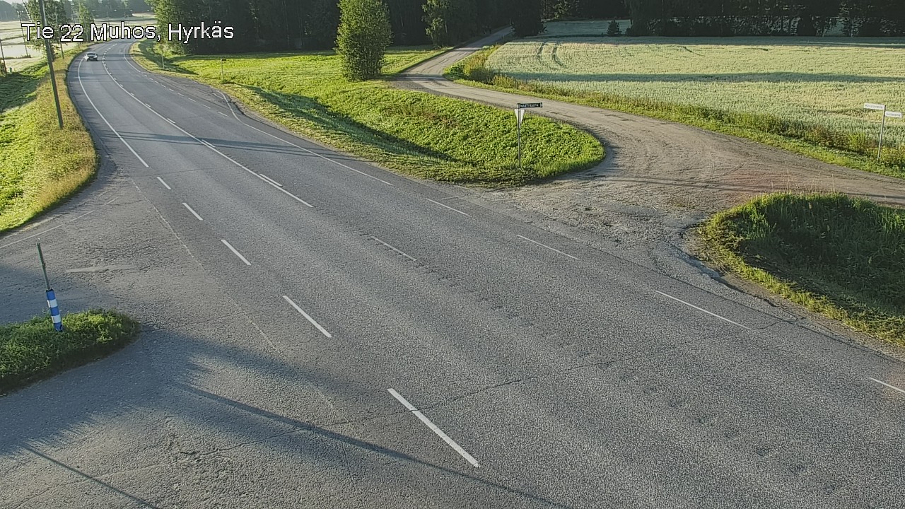Weather Camera Image Road 22 Muhos, Hyrkäs, Muhos, Pohjois-Pohjanmaa