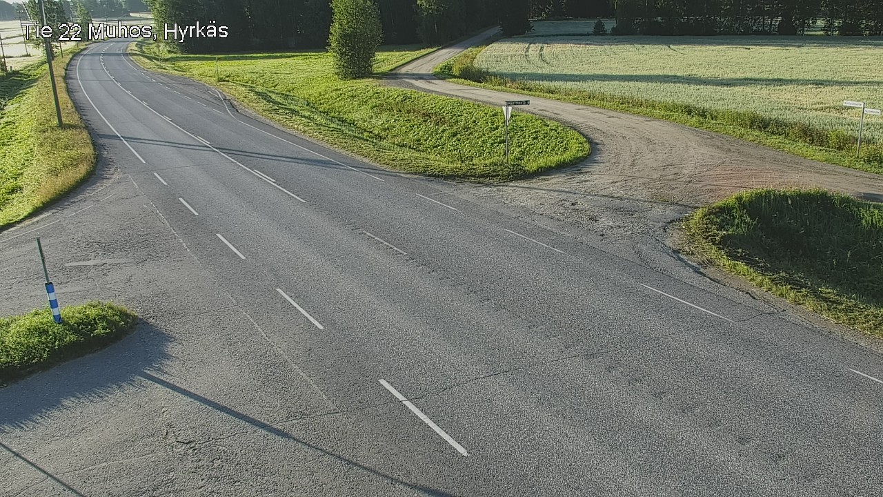 Weather Camera Image Road 22 Muhos, Hyrkäs, Muhos, Pohjois-Pohjanmaa