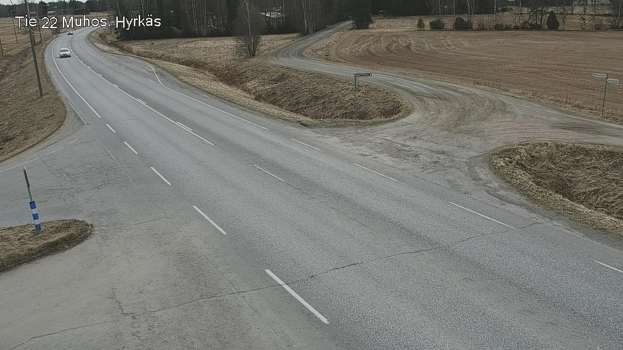 Weather Camera Image Road 22 Muhos, Hyrkäs, Muhos, Pohjois-Pohjanmaa