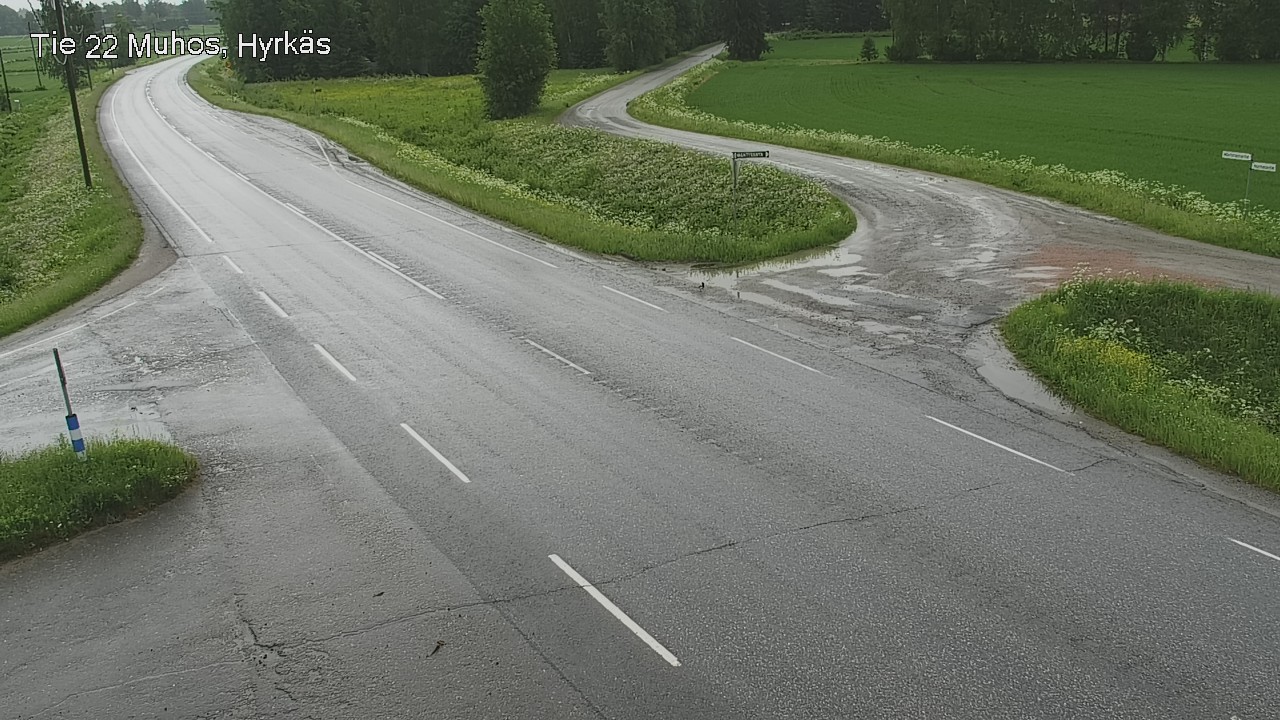 Weather Camera Image Road 22 Muhos, Hyrkäs, Muhos, Pohjois-Pohjanmaa