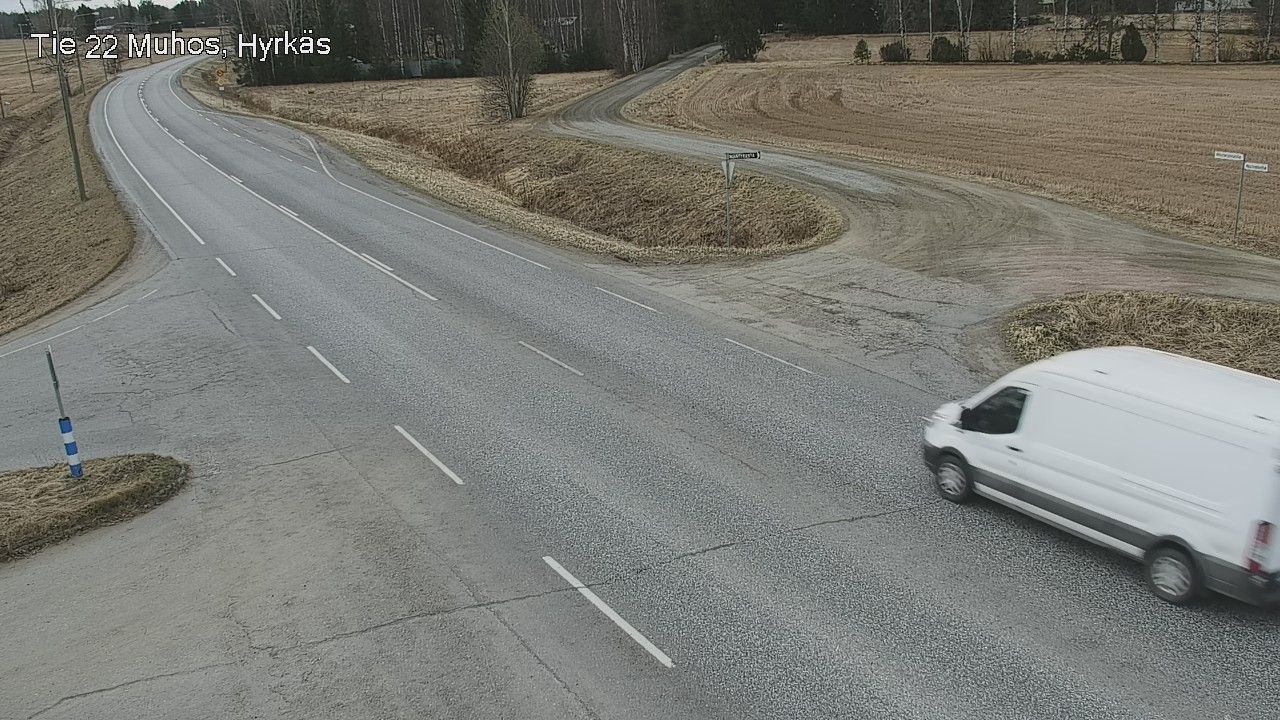 Weather Camera Image Väg 22 Muhos, Hyrkäs, Muhos, Pohjois-Pohjanmaa