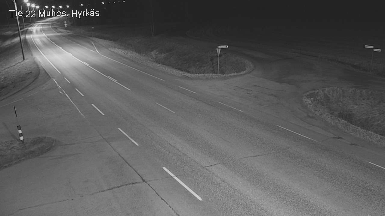 Weather Camera Image Road 22 Muhos, Hyrkäs, Muhos, Pohjois-Pohjanmaa