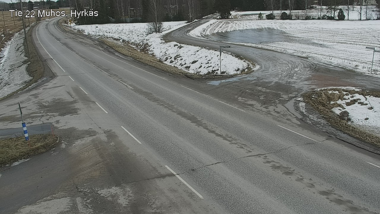 Weather Camera Image Väg 22 Muhos, Hyrkäs, Muhos, Pohjois-Pohjanmaa