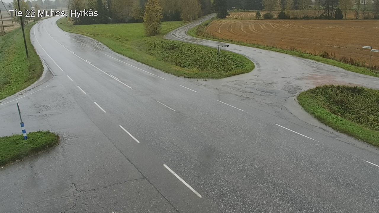 Weather Camera Image Road 22 Muhos, Hyrkäs, Muhos, Pohjois-Pohjanmaa