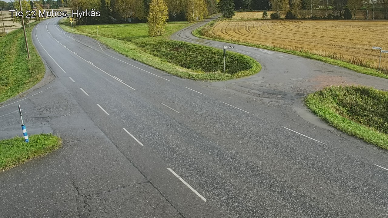 Weather Camera Image Road 22 Muhos, Hyrkäs, Muhos, Pohjois-Pohjanmaa