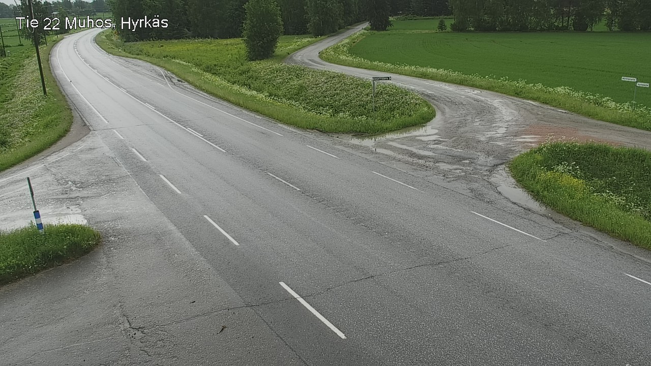 Weather Camera Image Road 22 Muhos, Hyrkäs, Muhos, Pohjois-Pohjanmaa