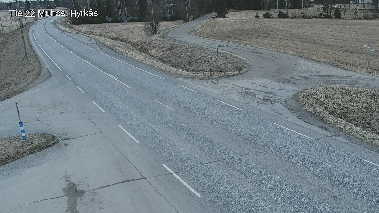 Weather Camera Image Road 22 Muhos, Hyrkäs, Muhos, Pohjois-Pohjanmaa