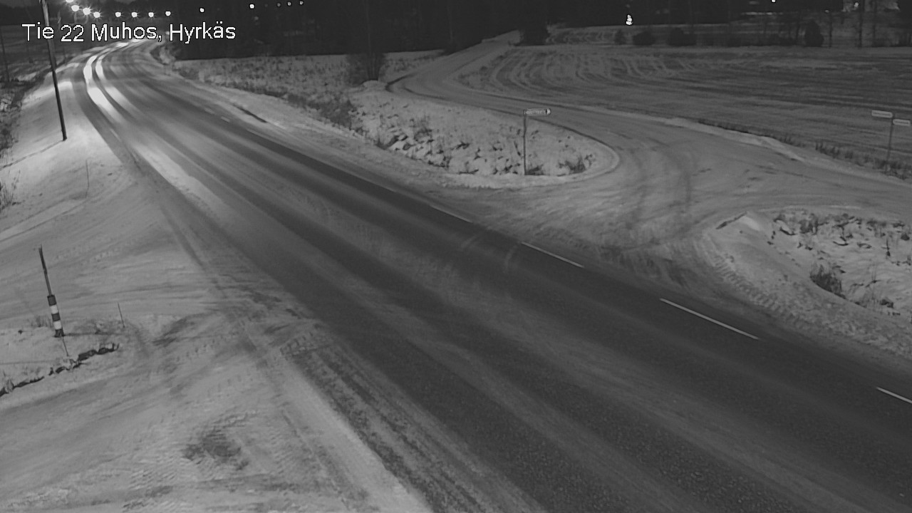 Weather Camera Image Väg 22 Muhos, Hyrkäs, Muhos, Pohjois-Pohjanmaa